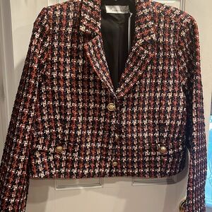 Adelyn Rae Stylish Tweed Jacket - Multicolor